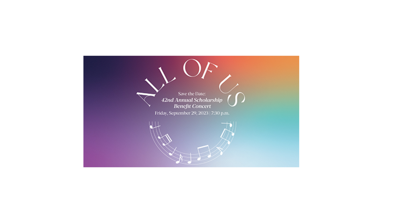 All of Us logo on rainbow background