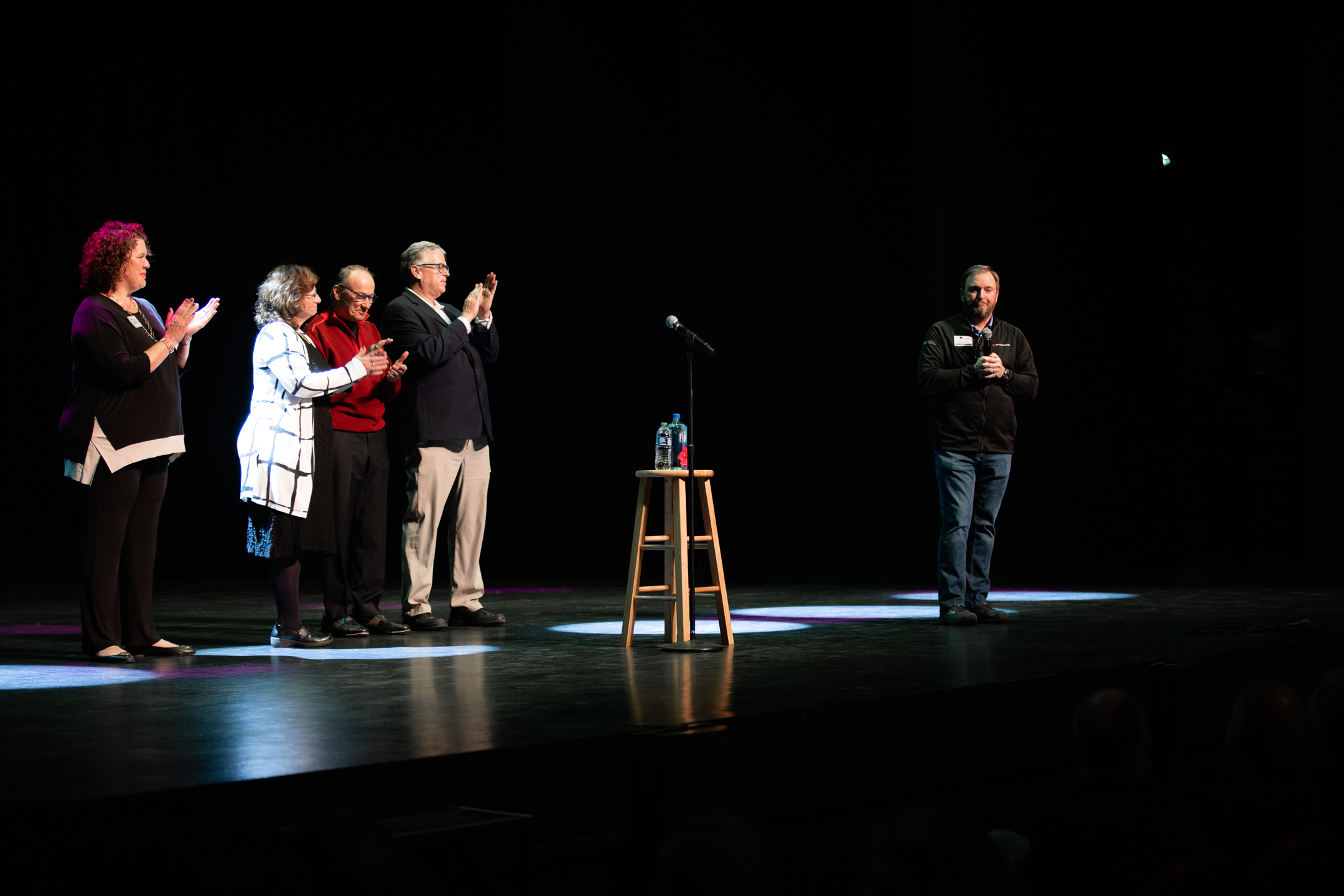 Robert Frederick announce gift on stage