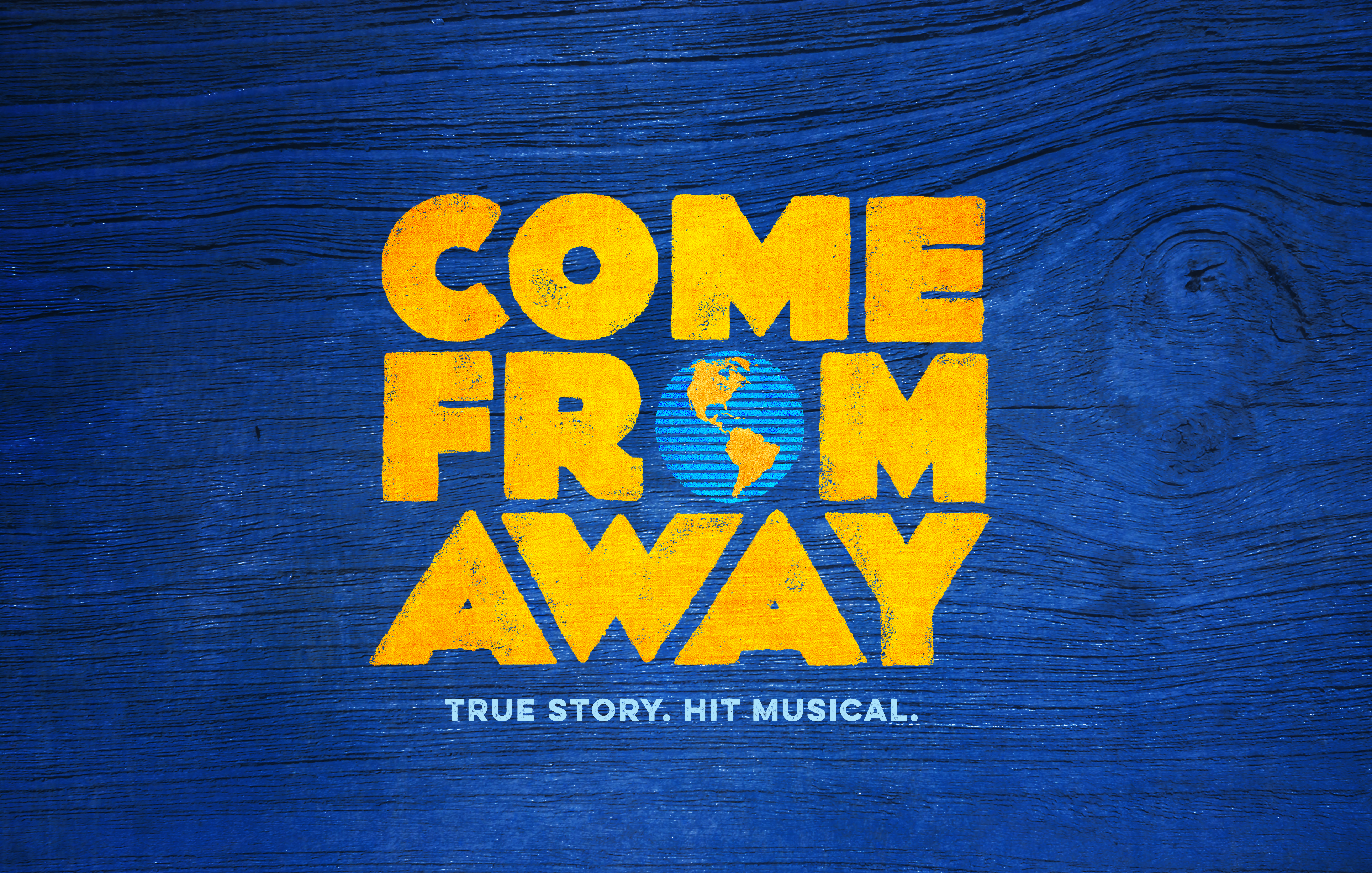 Come From Away on blue background 
