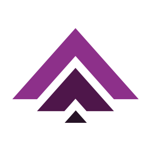 three upward facing purple arrows
