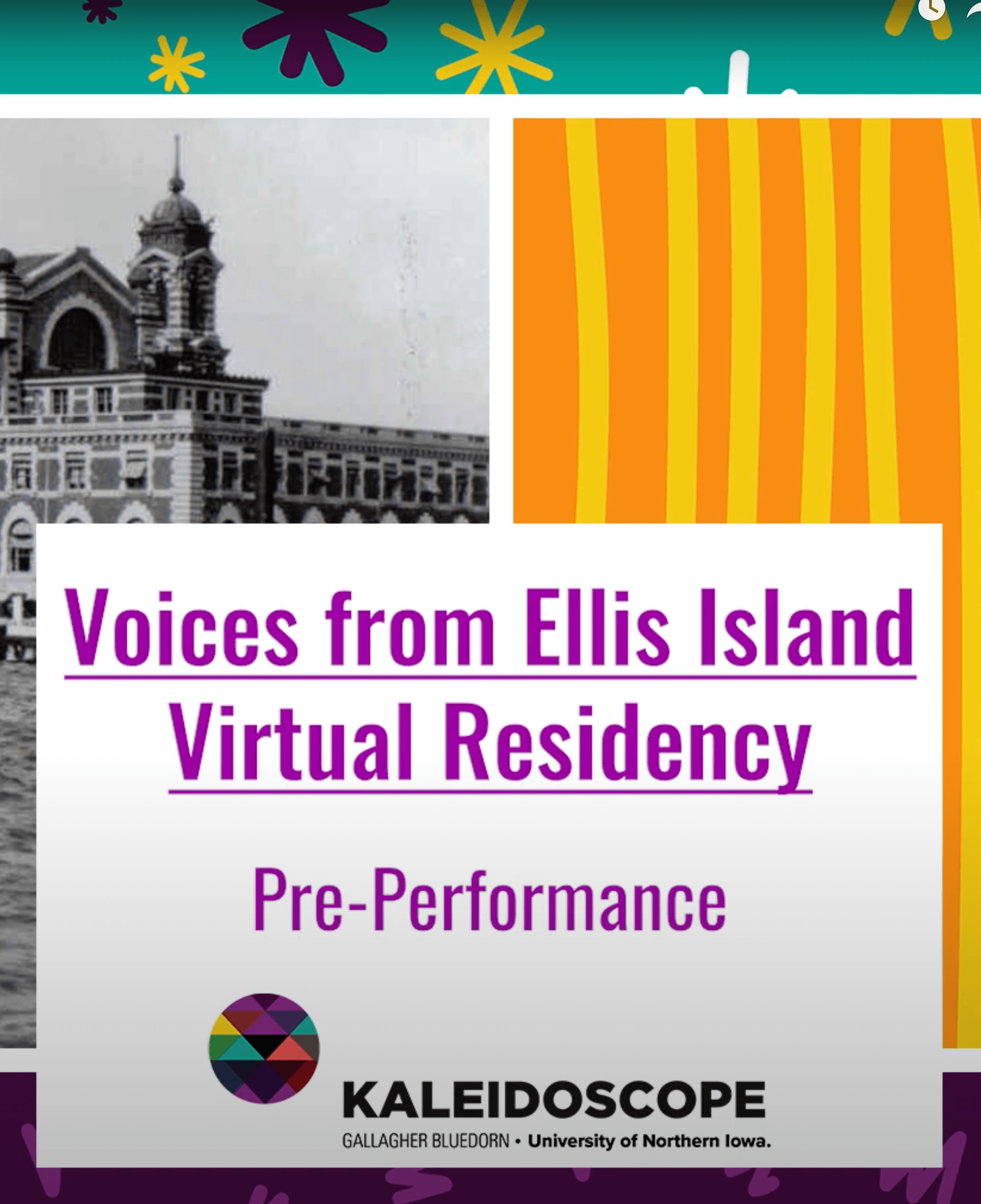 Voices from Ellis Island Virtual Residency Pre-Performance