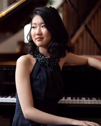woman with piano