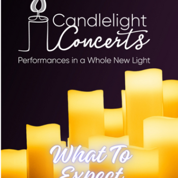 illuminated candles with candlelight logo