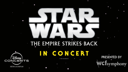 Star Wars logo in white on black starry sky background