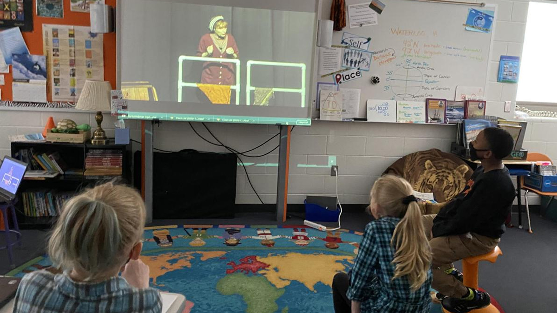 Classroom watching Virtual Series